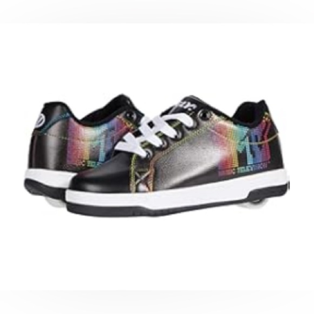 Heelys MTV Black and White Skate Shoes Women 7 wheeled shoe big kid 6